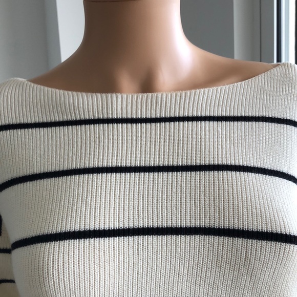 ASYMMETRICAL STRIPED PULLOVER SWEATER - NEW - Picture 6 of 8